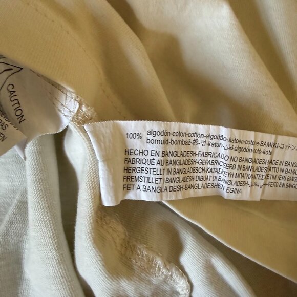 Zara Boxy Fit Solid Beige Big Pocket Short Sleeve Crewneck T-Shirt Size 13-14 - Picture 8 of 13